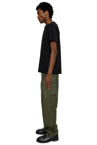 2 Pocket Cargo Pants (Reverse Sateen For Blue in Green) - Army Green