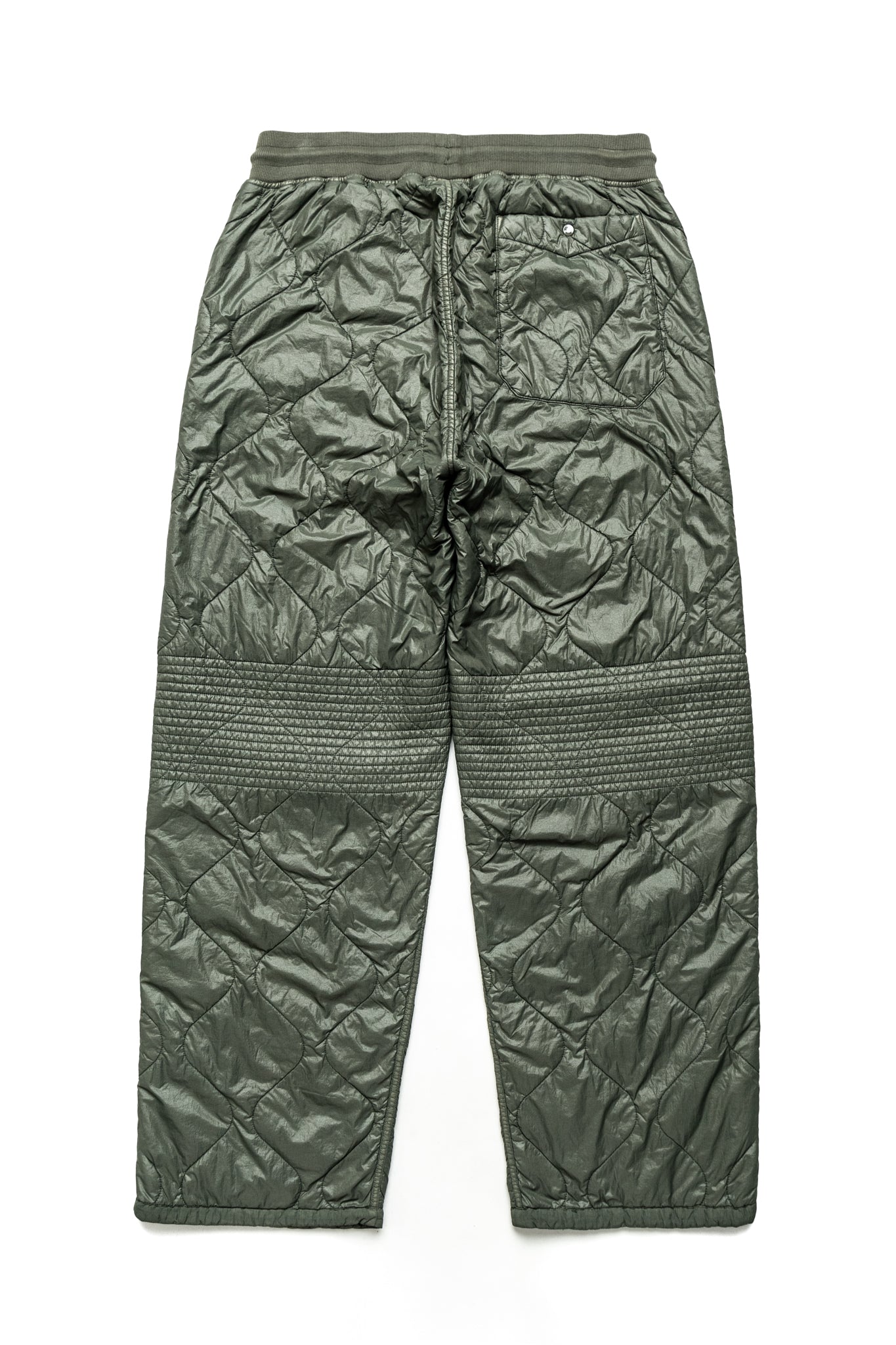 Diagonal Raised Fleece Mixed Quilted Sweatpants - Back View