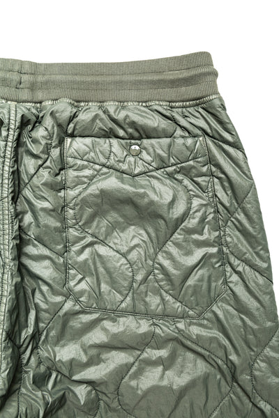 Diagonal Raised Fleece Mixed Quilted Sweatpants - Grape Leaf