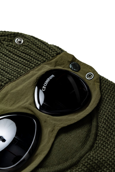 Extra Fine Merino Wool Goggle Balaclava - Ivy Green