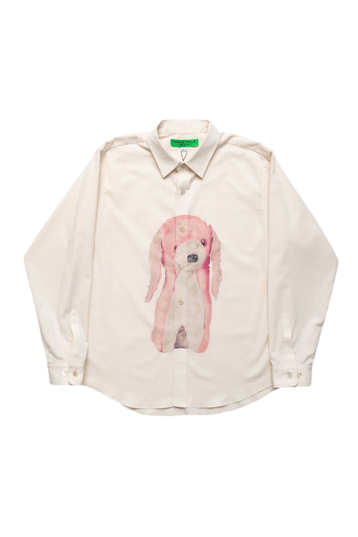 Hand Illustrated Dress Shirt Stuffed Dog