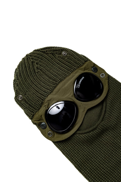 Extra Fine Merino Wool Goggle Balaclava - Ivy Green