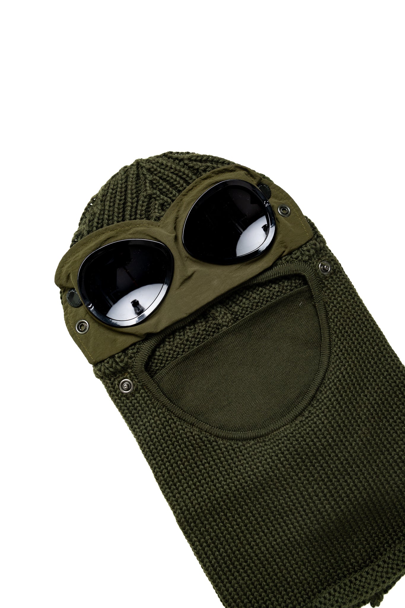 Extra Fine Merino Wool Goggle Balaclava - Ivy Green