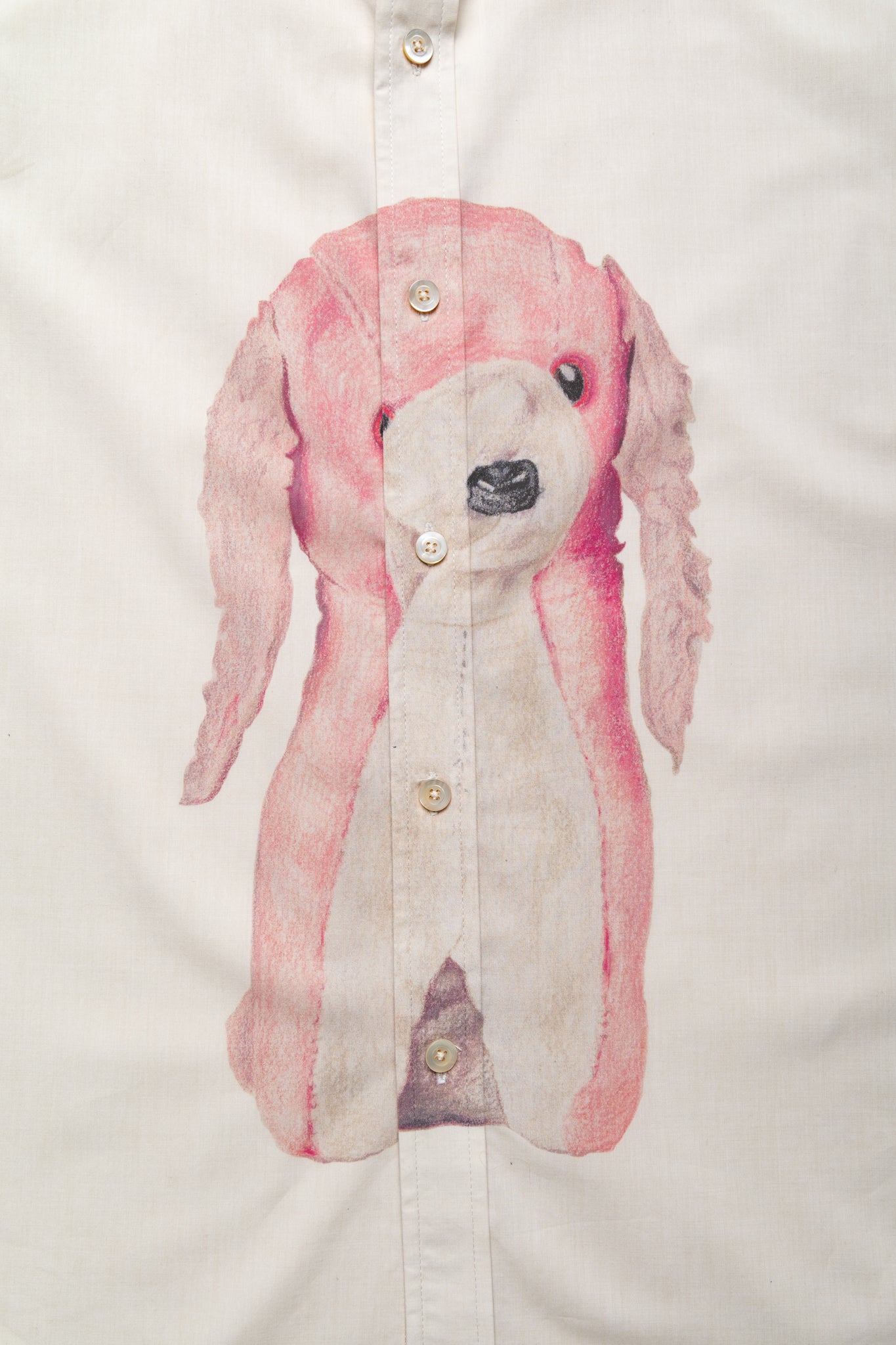 Hand Illustrated Dress Shirt Stuffed Dog