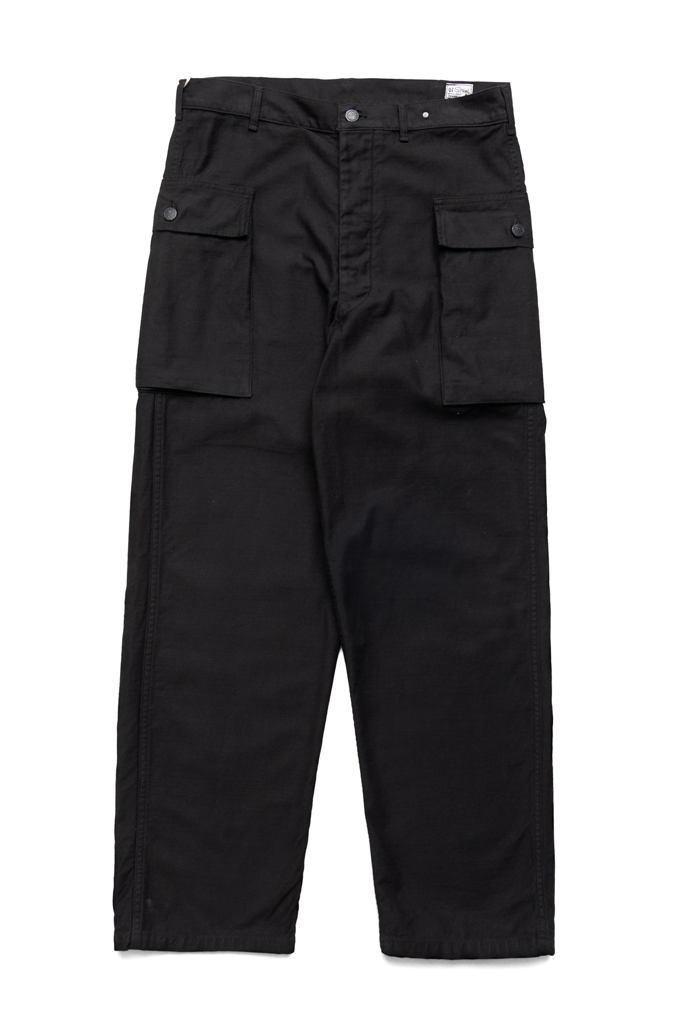 2 Pocket Cargo Pants (Reverse Sateen For Blue in Green) - Black