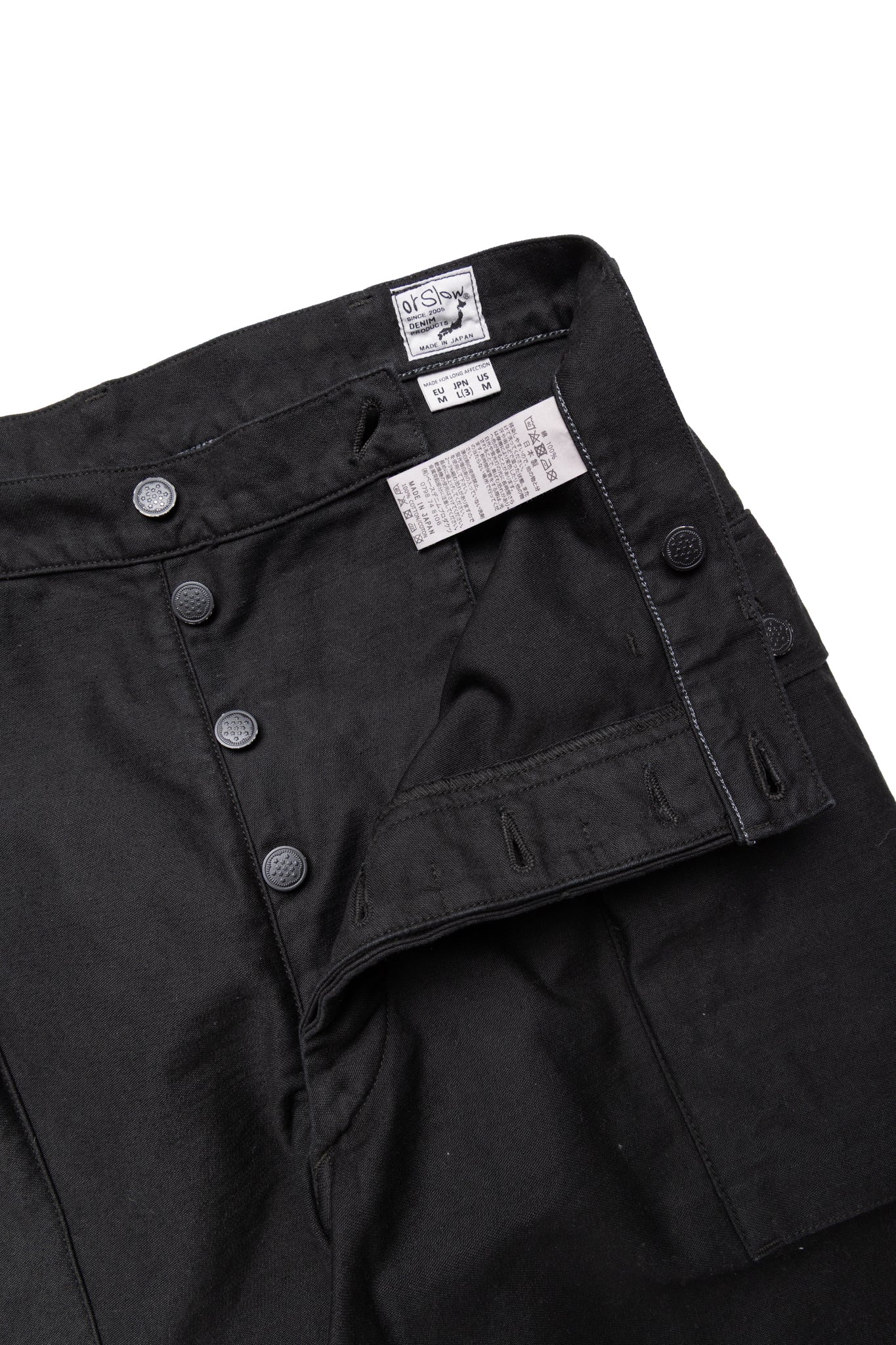 2 Pocket Cargo Pants (Reverse Sateen For Blue in Green) - Black