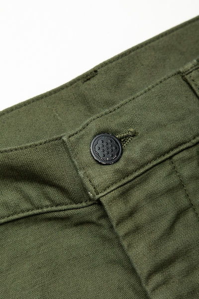 2 Pocket Cargo Pants (Reverse Sateen For Blue in Green) - Army Green