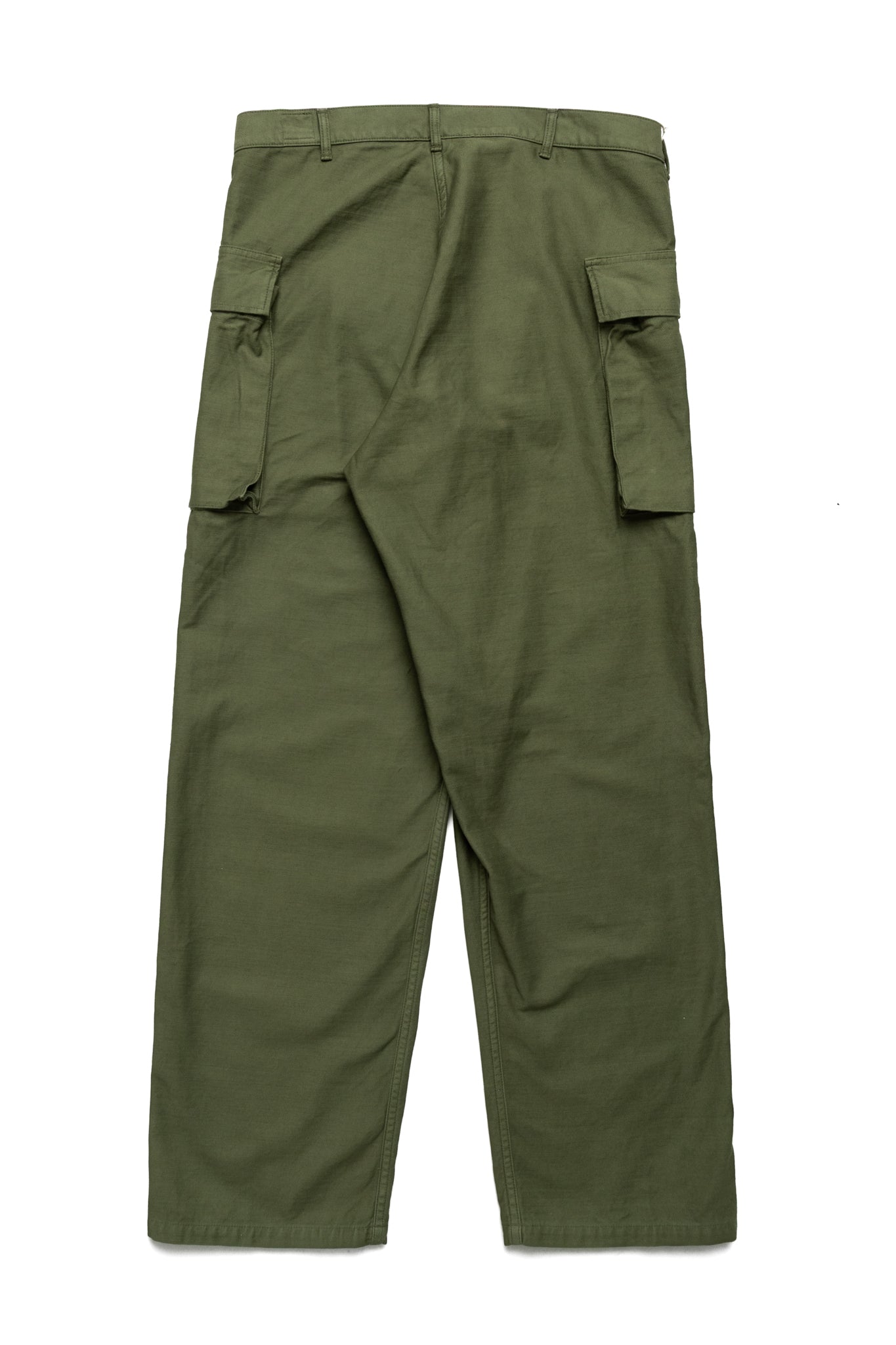 2 Pocket Cargo Pants (Reverse Sateen For Blue in Green) - Army Green