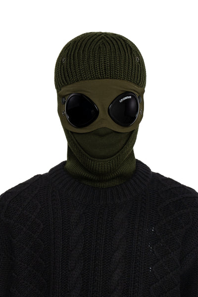 Extra Fine Merino Wool Goggle Balaclava - Ivy Green