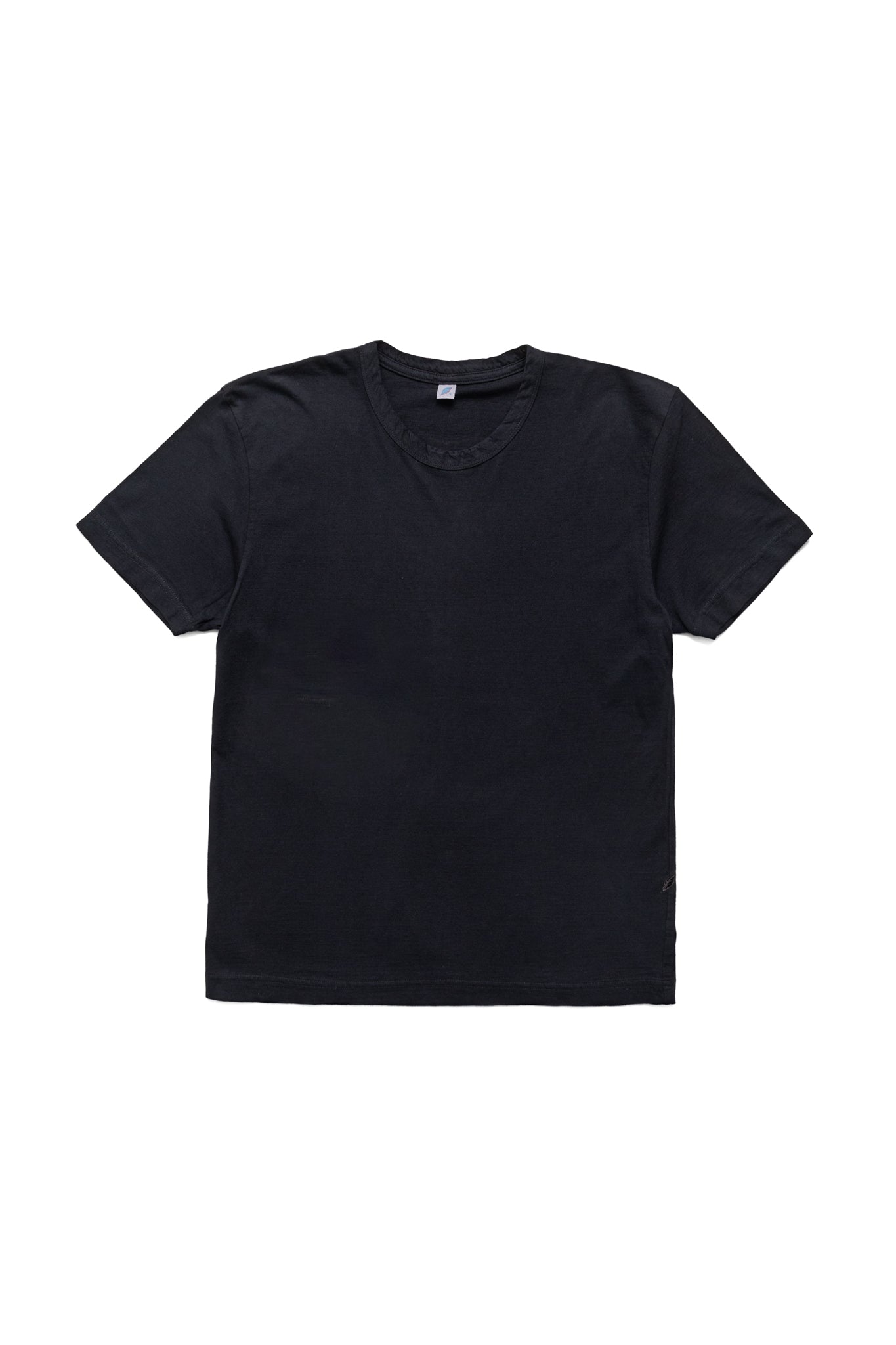 Indigo Jersey Crew Neck T-shirt - Indigo x Black