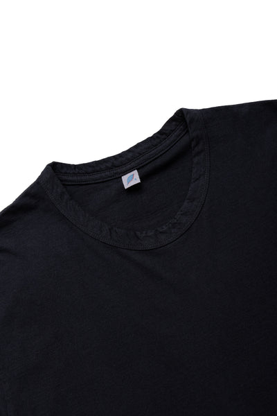 Indigo Jersey Crew Neck T-shirt - Indigo x Black