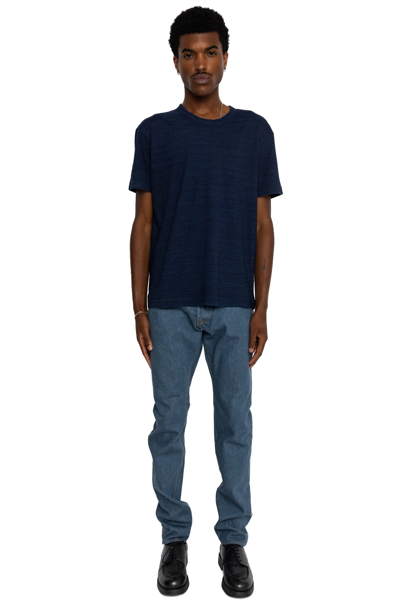 Indigo Jersey Crew Neck S/S T-shirt - Dark Indigo