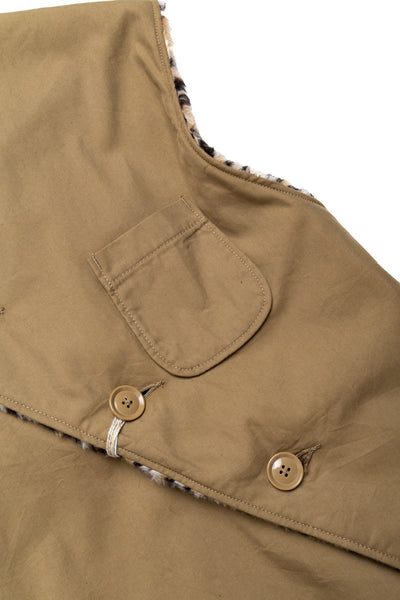 Over Vest Cotton Nylon Twill - Khaki