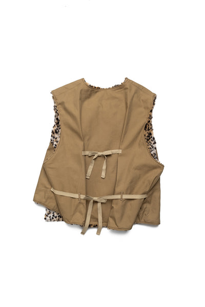 Over Vest Cotton Nylon Twill - Khaki