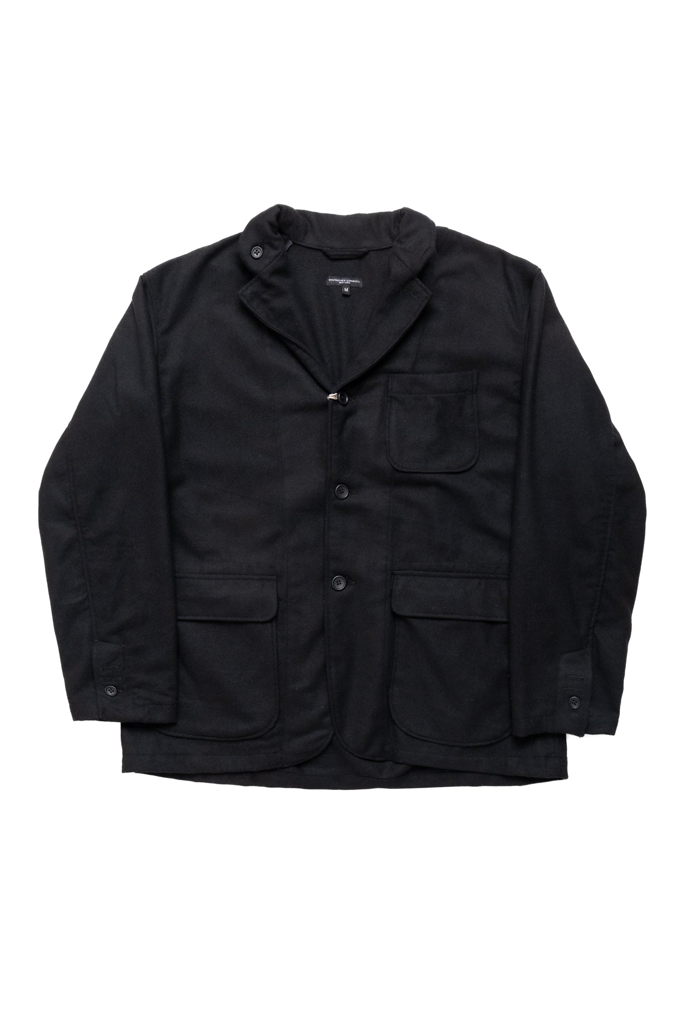 Loiter Jacket Solid Poly Wool Flannel - Black