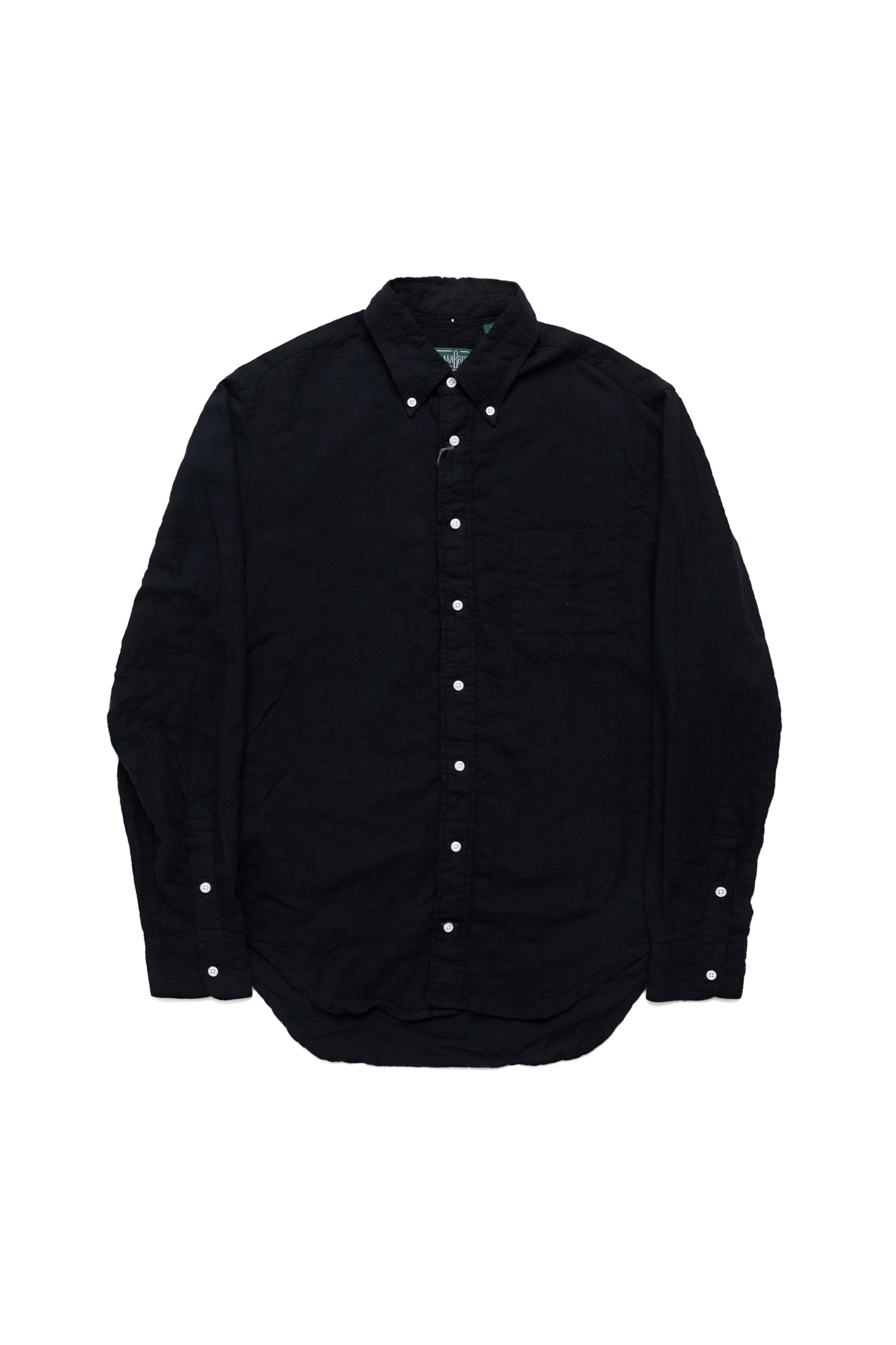 L/S BD Shirt Brushed Winter Sheersucker - Black