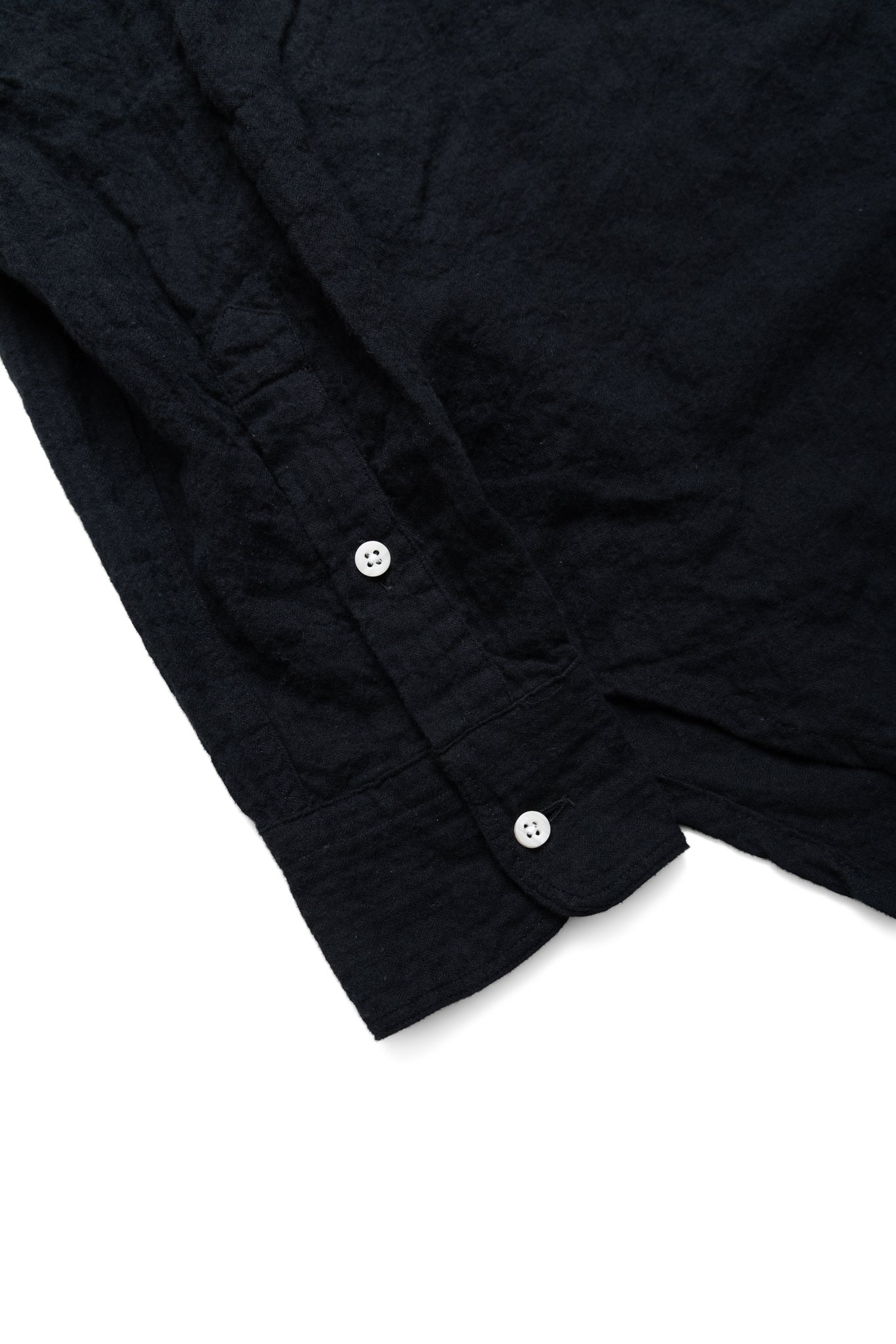 L/S BD Shirt Brushed Winter Sheersucker - Black