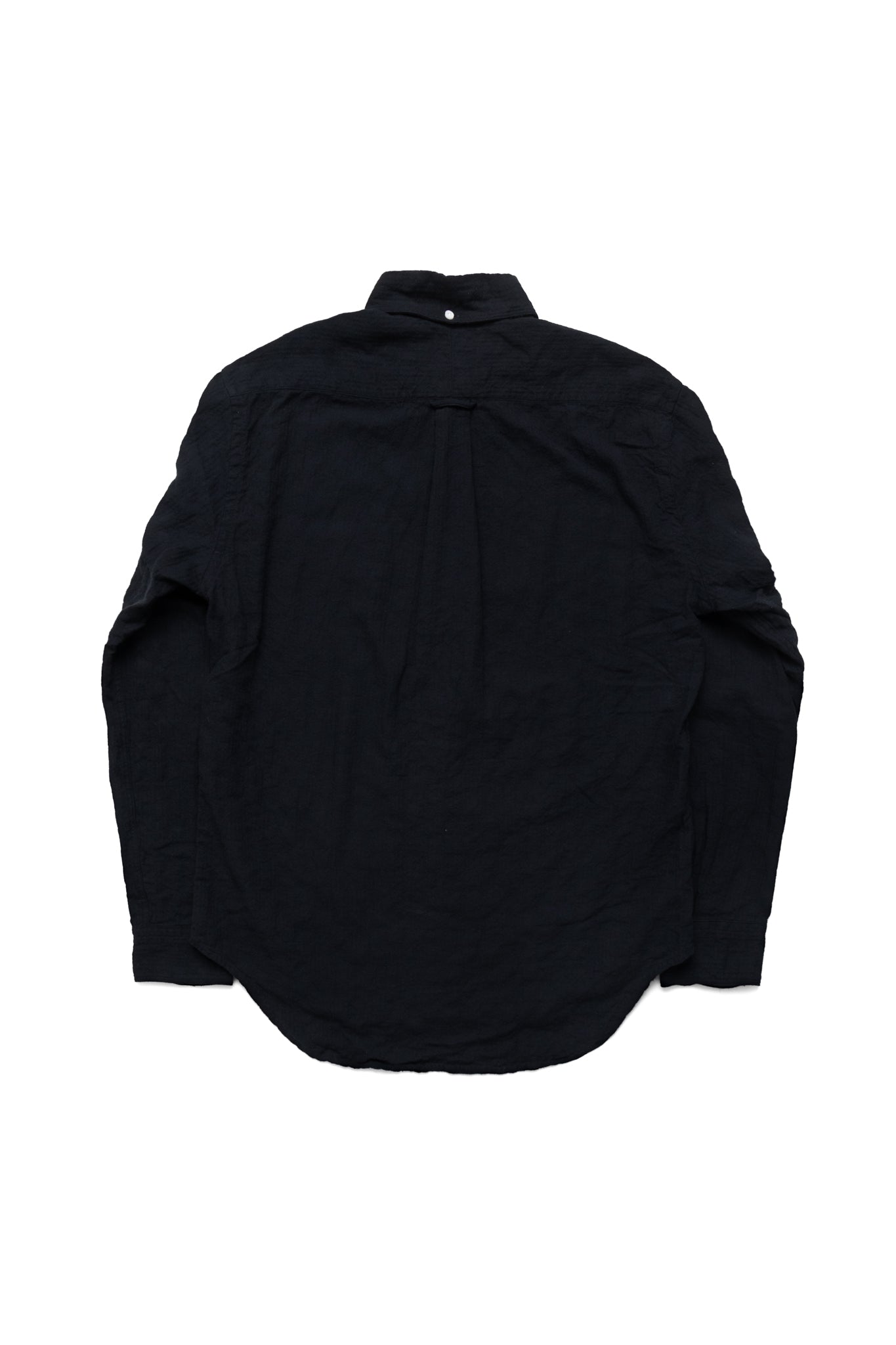 L/S BD Shirt Brushed Winter Sheersucker - Black