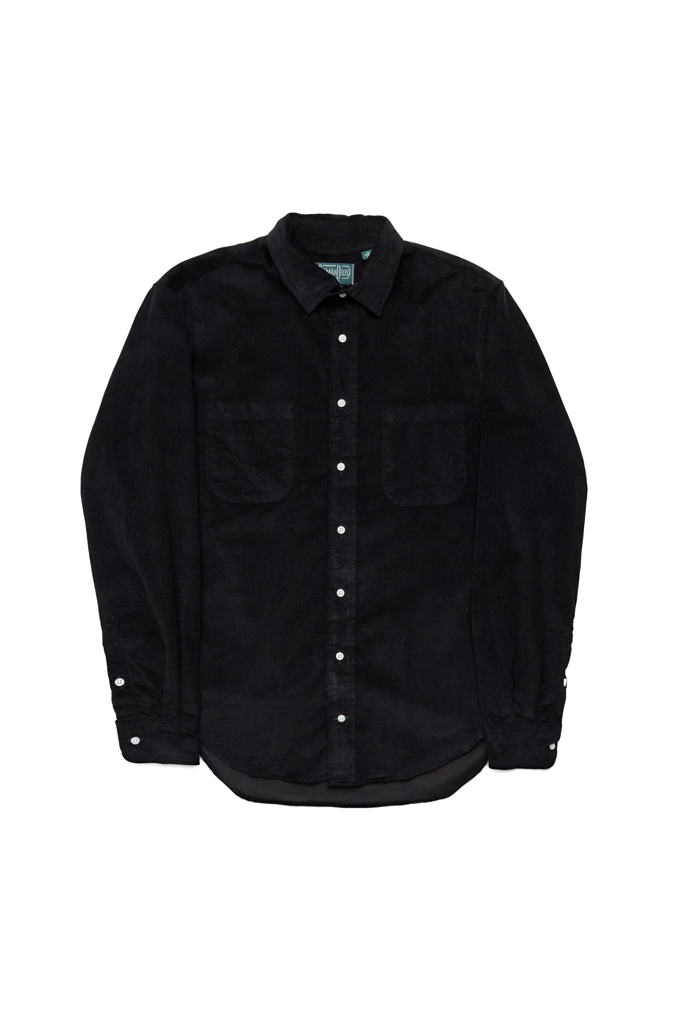 L/S 2 Pocket Work Shirt - Black Corduroy