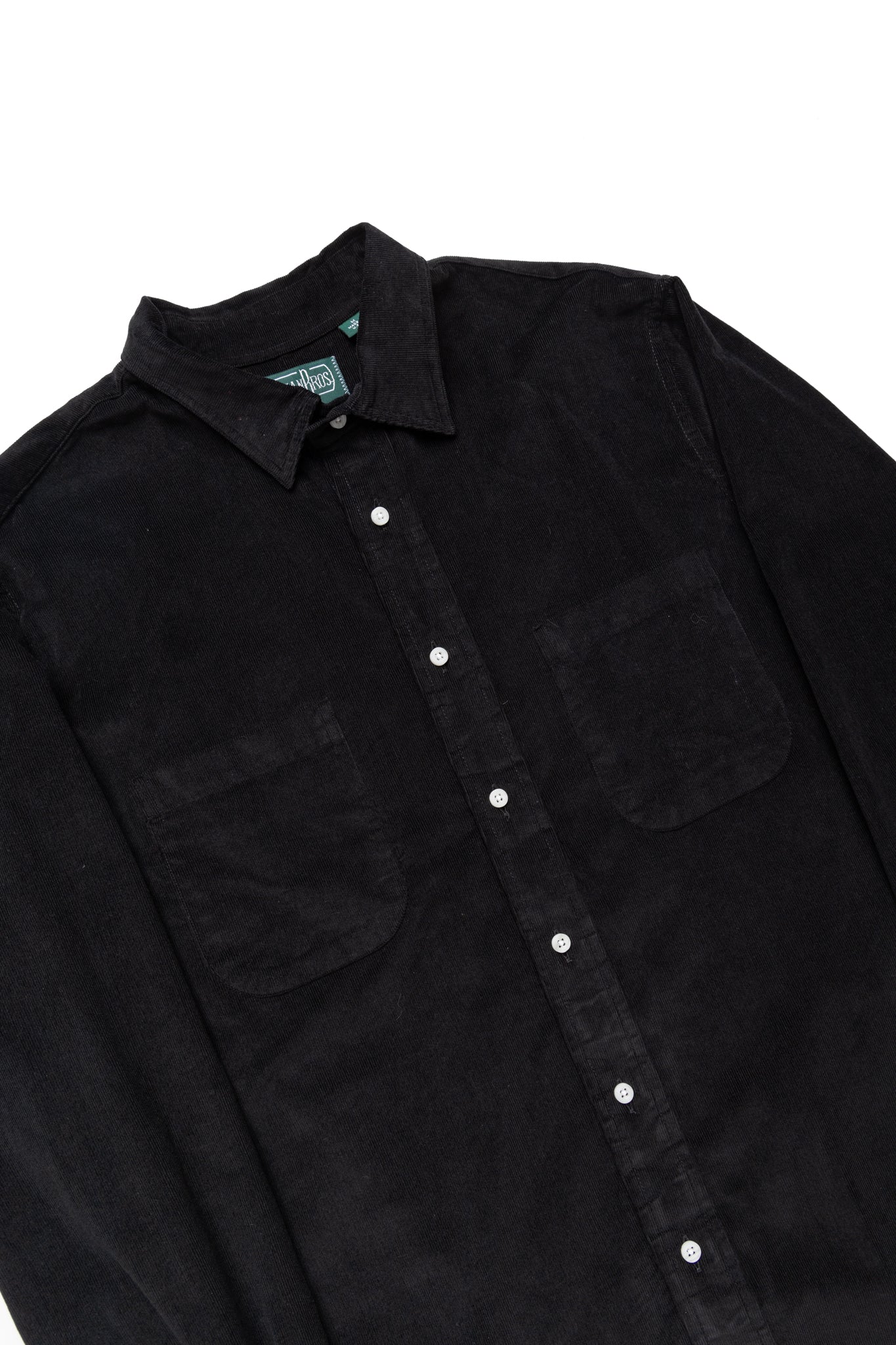 L/S 2 Pocket Work Shirt - Black Corduroy