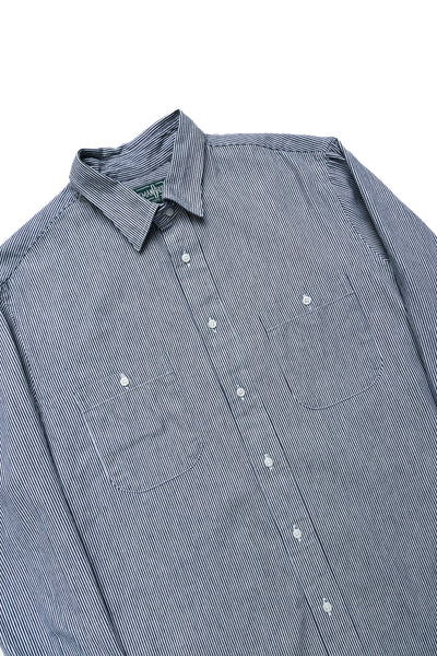 L/S 2 Pocket Work Shirt - Railroad Stripe Denim