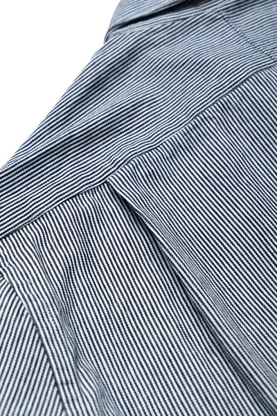 L/S 2 Pocket Work Shirt - Railroad Stripe Denim