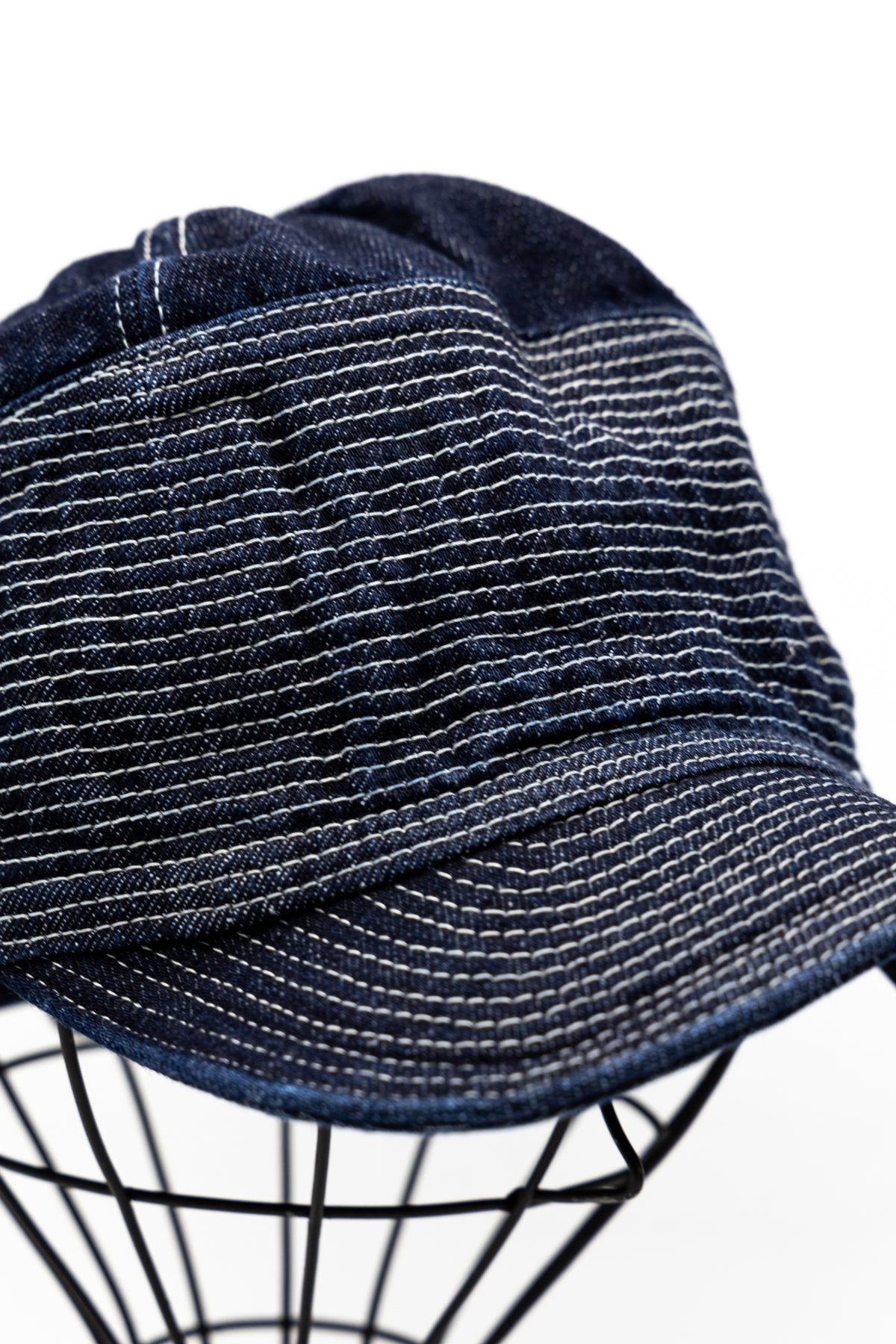 Kapital 11.5oz Denim THE OLD MAN AND THE SEA Cap - Dark Indigo