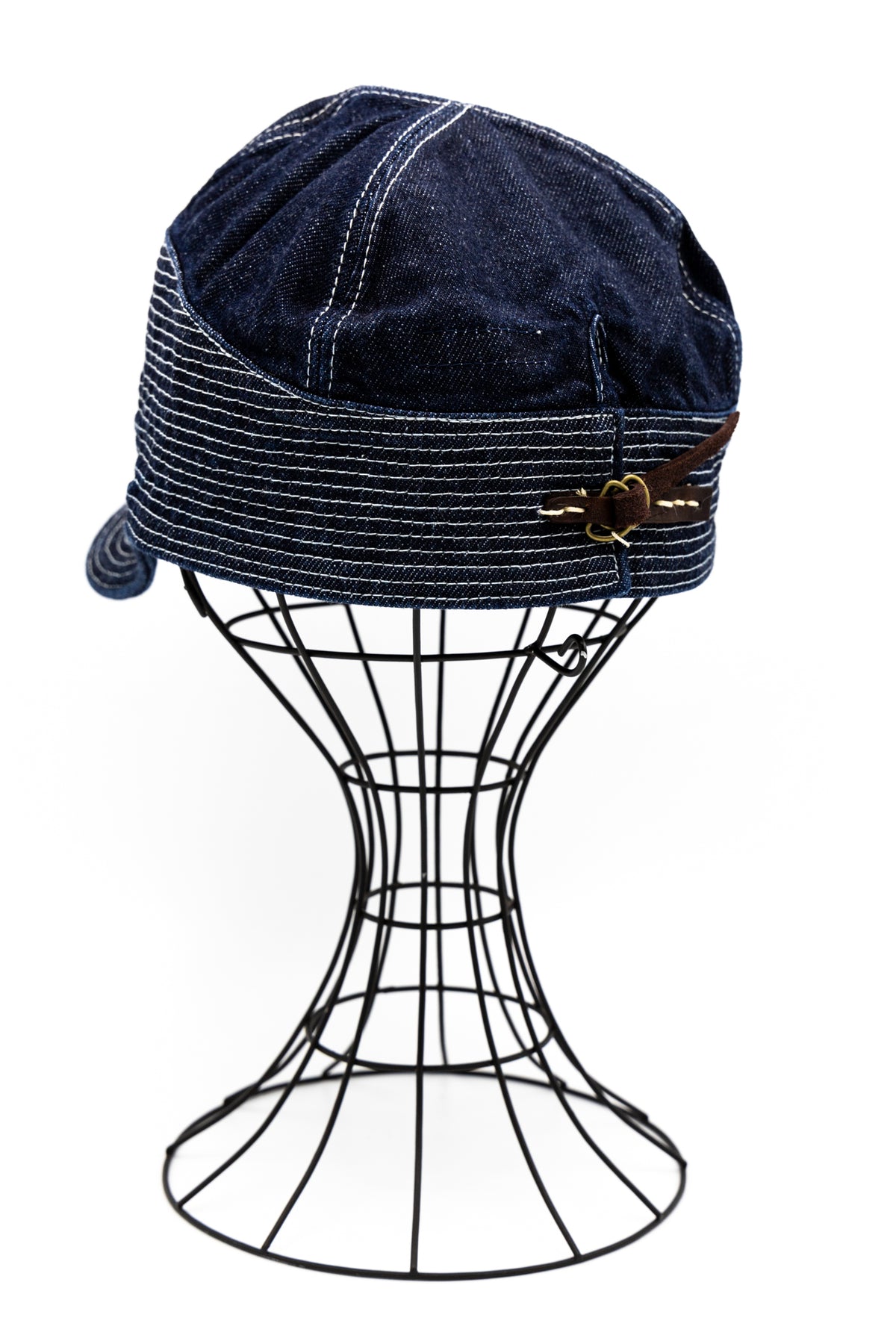 Kapital 11.5oz Denim THE OLD MAN AND THE SEA Cap - Dark Indigo