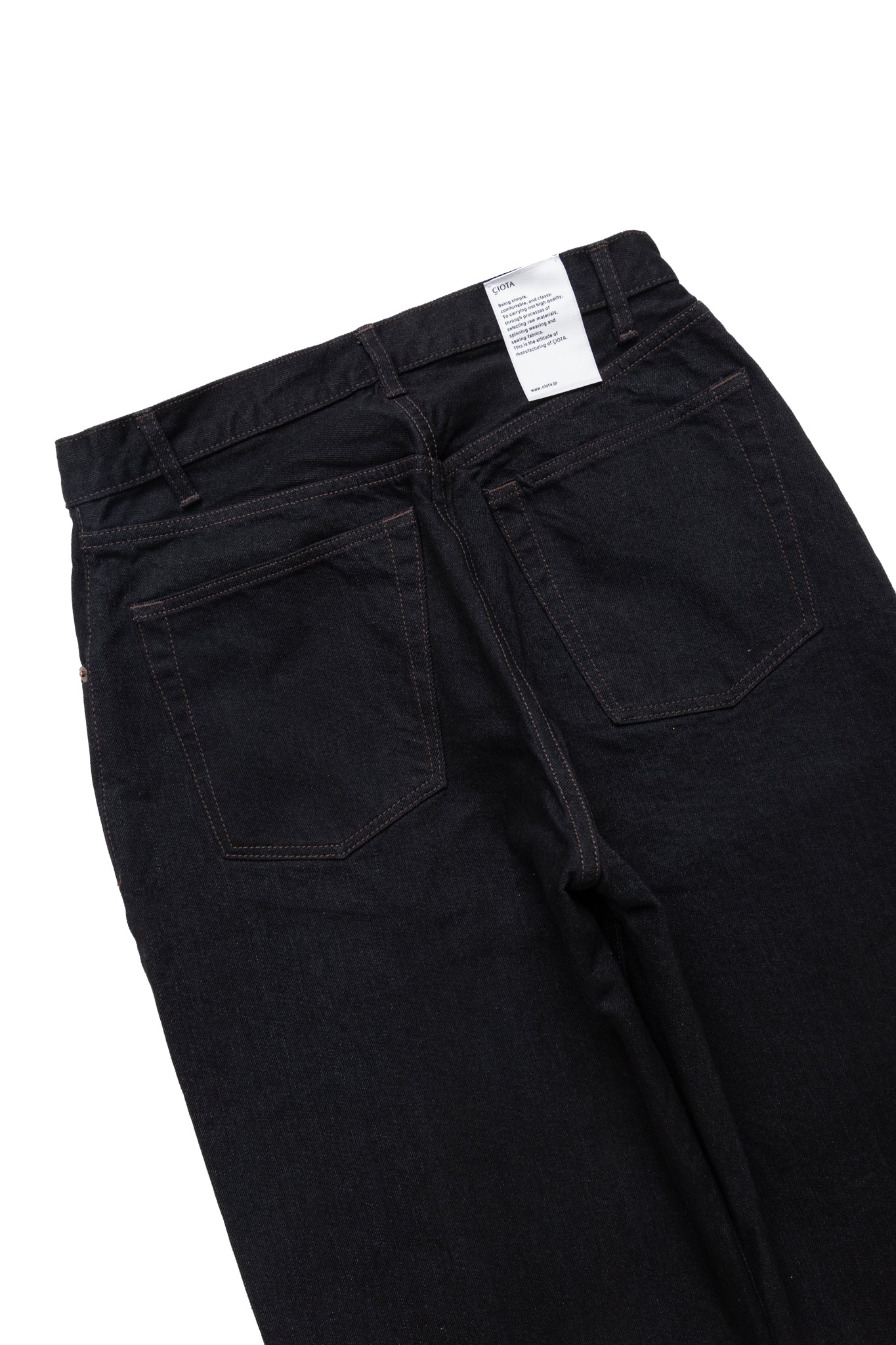 CIOTA Baggy 5 Pocket Pants - Black (Alternate Back View)