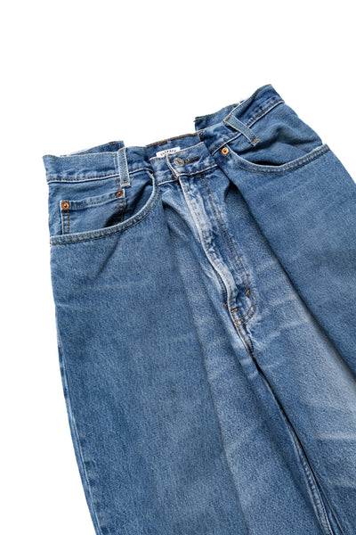 4 Tuck Jeans Blue - S (1)