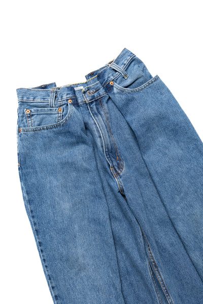 4 Tuck Jeans Blue - XS (1)