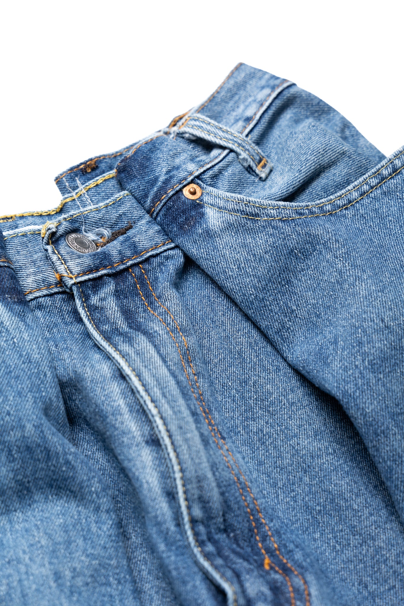 4 Tuck Jeans Blue - XS (1)