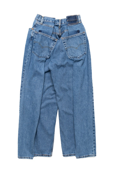 4 Tuck Jeans Blue - XS (1)