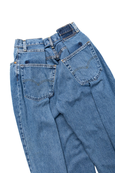 4 Tuck Jeans Blue - XS (1)