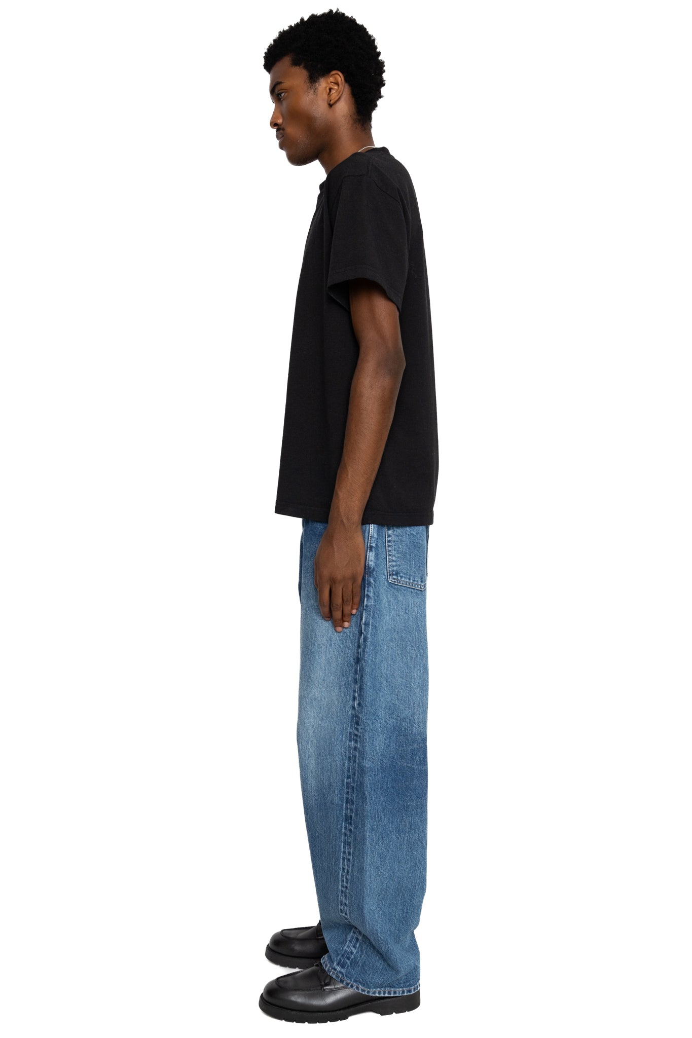 Baggy 5 Pocket Pants - Medium Dark Blue (Damage)