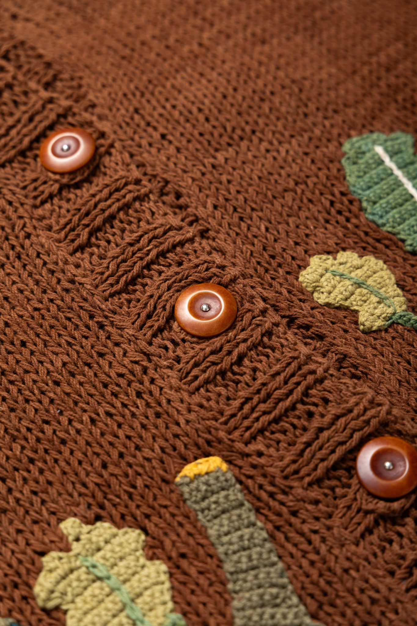 Twinsun Cardigan - Brown Rooting For You