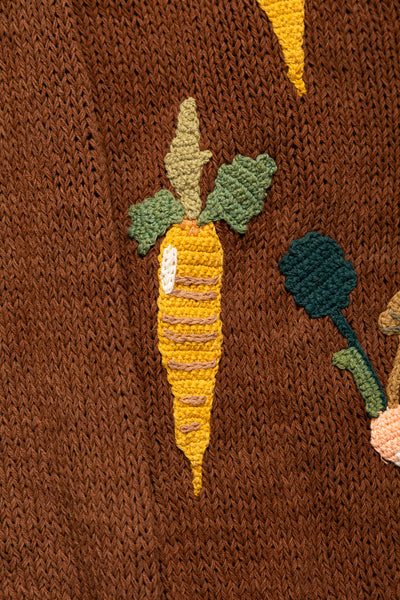 Twinsun Cardigan - Brown Rooting For You