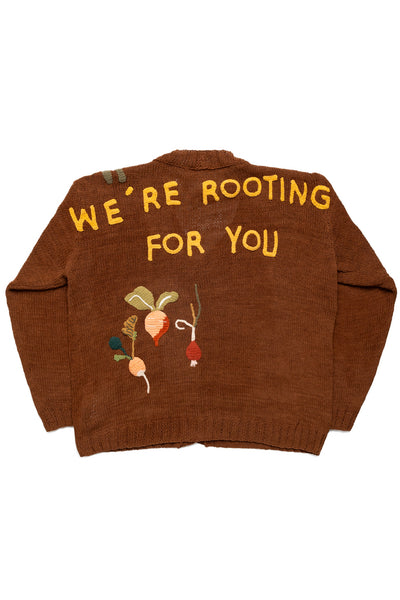 Twinsun Cardigan - Brown Rooting For You