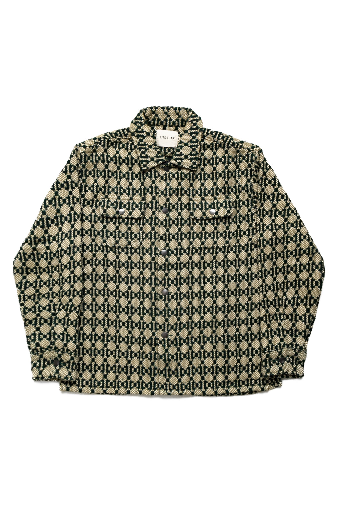 Italian Work Jacket - Green Natural Weave