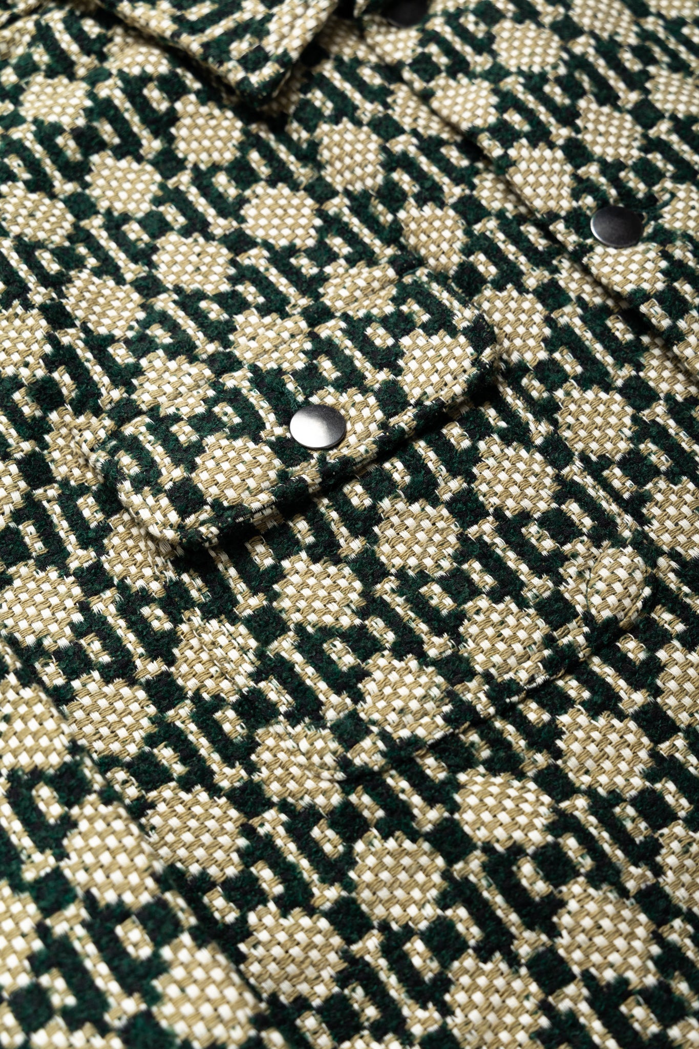 Italian Work Jacket - Green Natural Weave