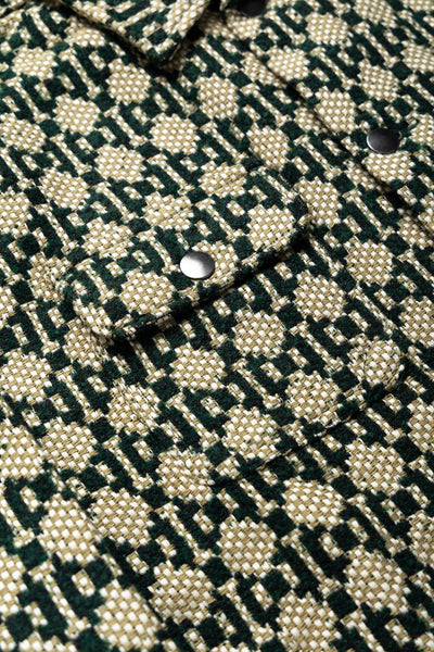 Italian Work Jacket - Green Natural Weave