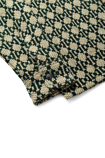 Italian Work Jacket - Green Natural Weave