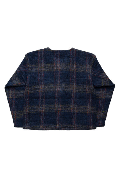 Italian Liner Jacket - Navy Plaid