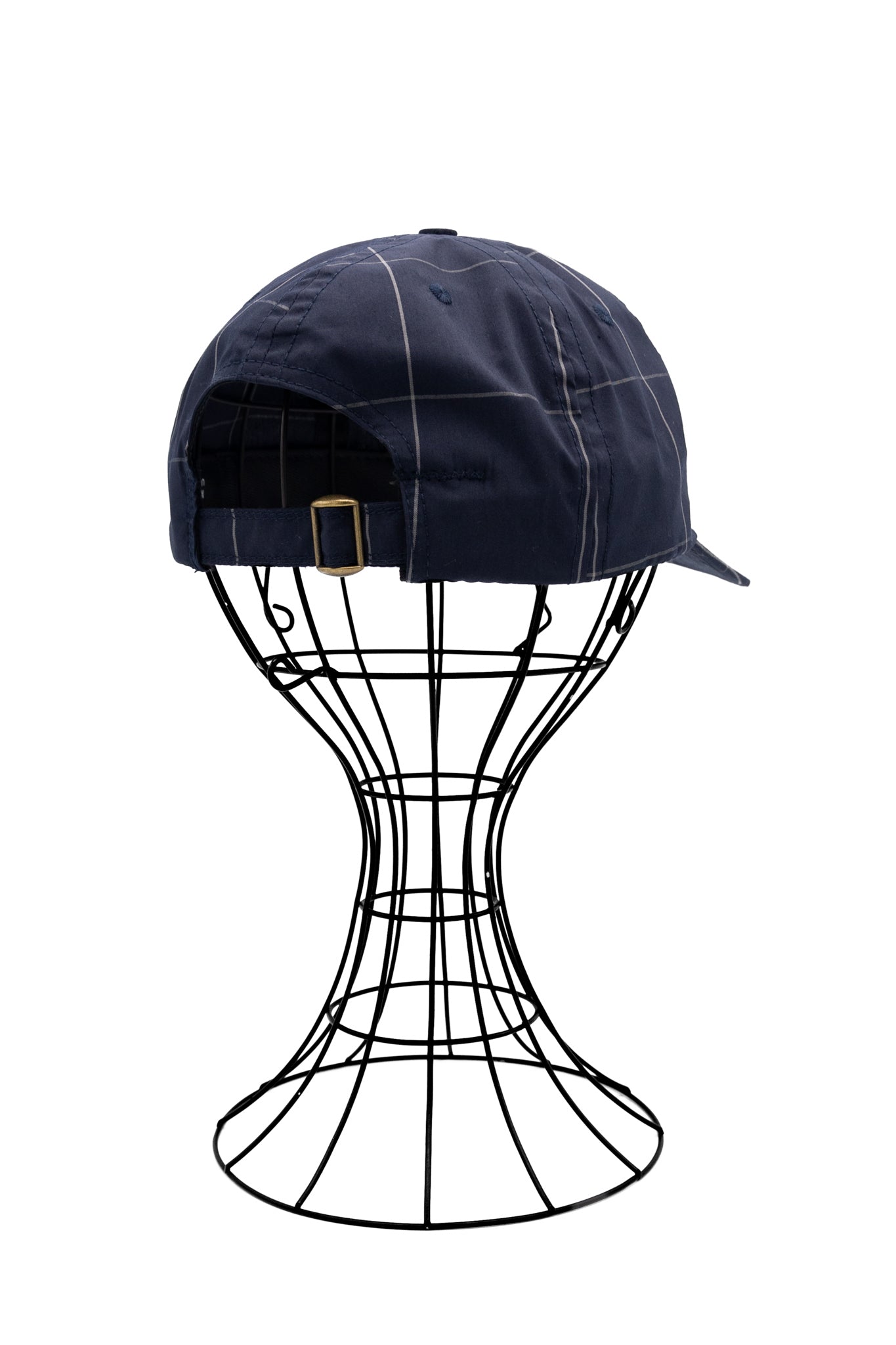 Japanese Nylon Plaid 5 Panel Cap - Navy Check