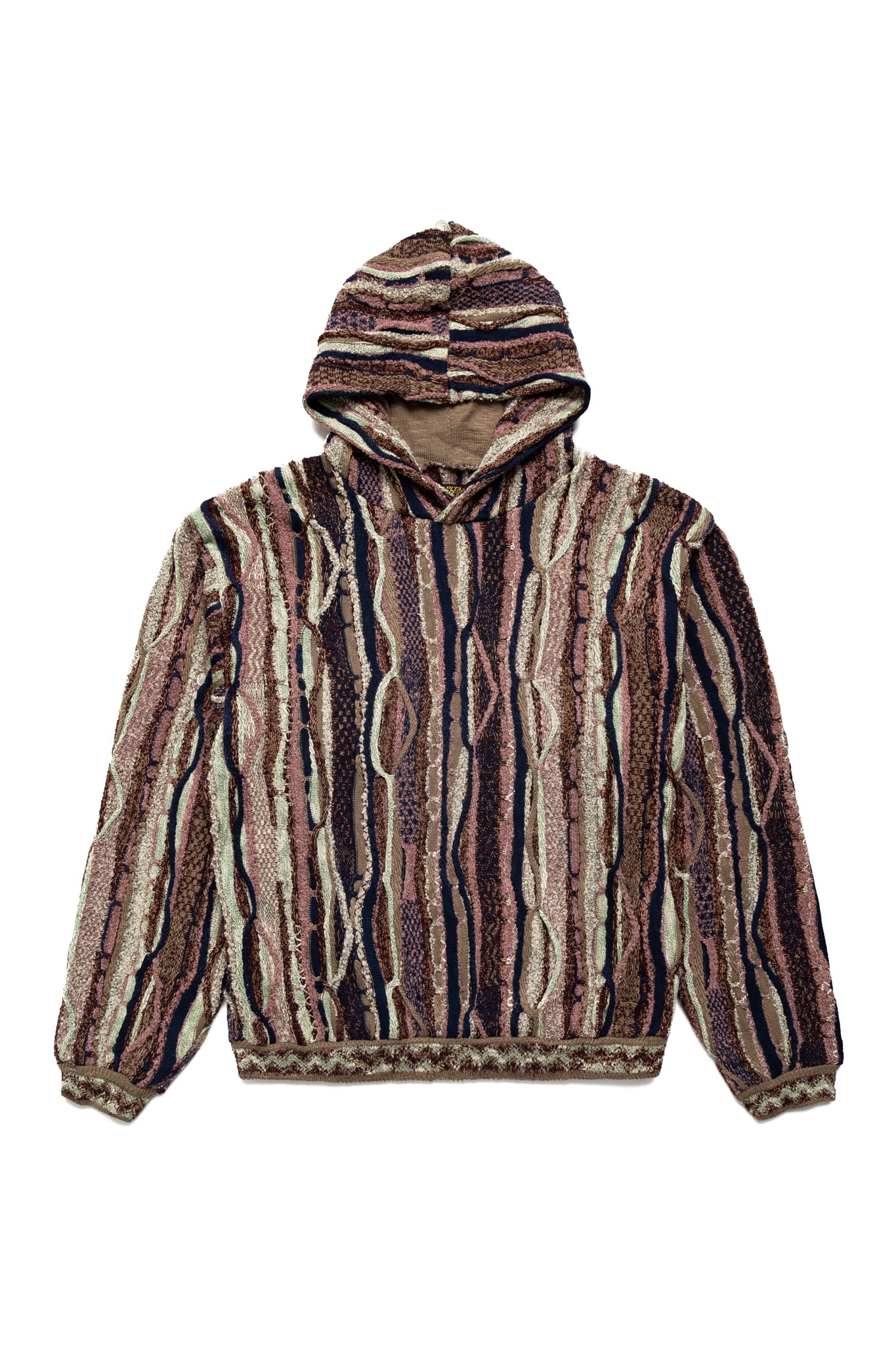 7G Knit GAUDY Hood Sweater - Green Khaki