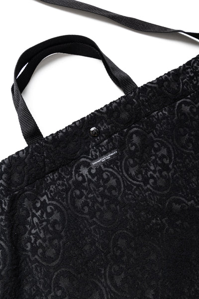 Carry All Tote Crest Flocked Jacquard - Black