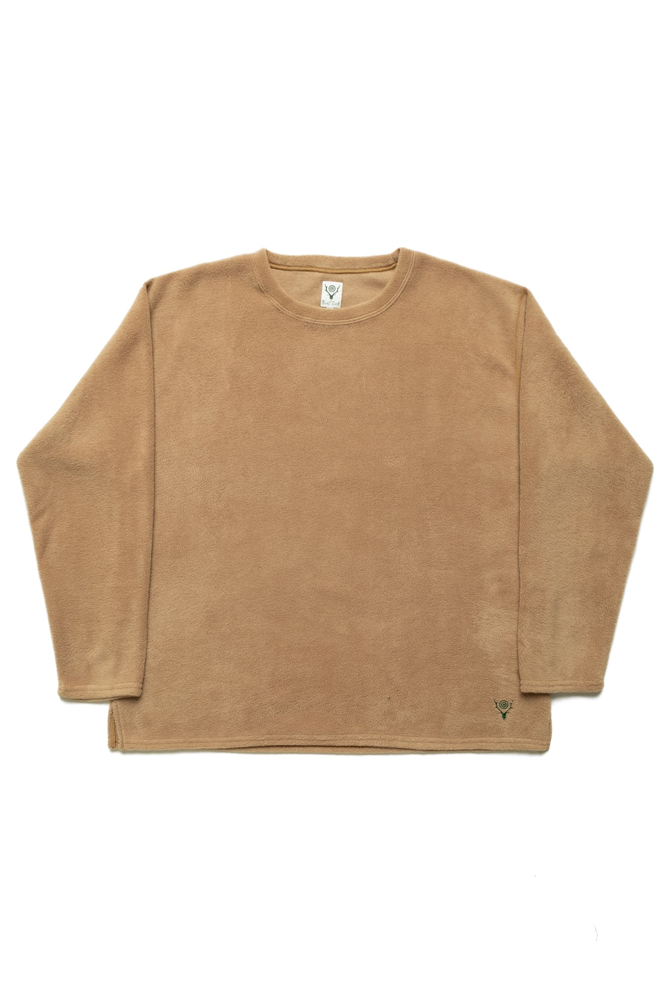 S.S. Crew Neck Shirt Poly Fleece - Beige