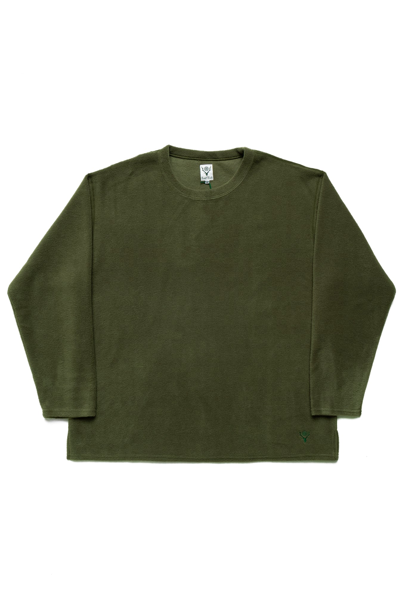 S.S. Crew Neck Shirt Poly Fleece - Olive