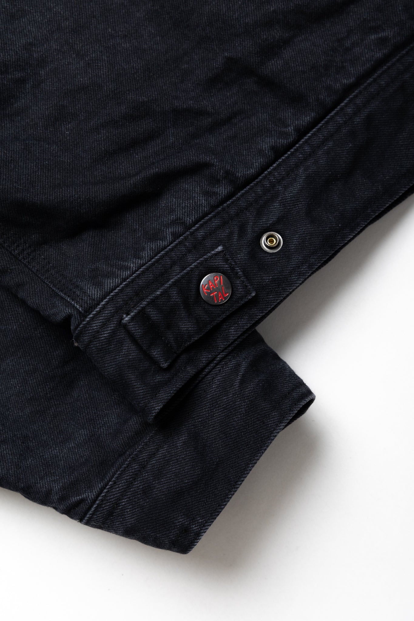 14oz BLK Denim BONE Lining Reversible ZIP-UP Work JKT