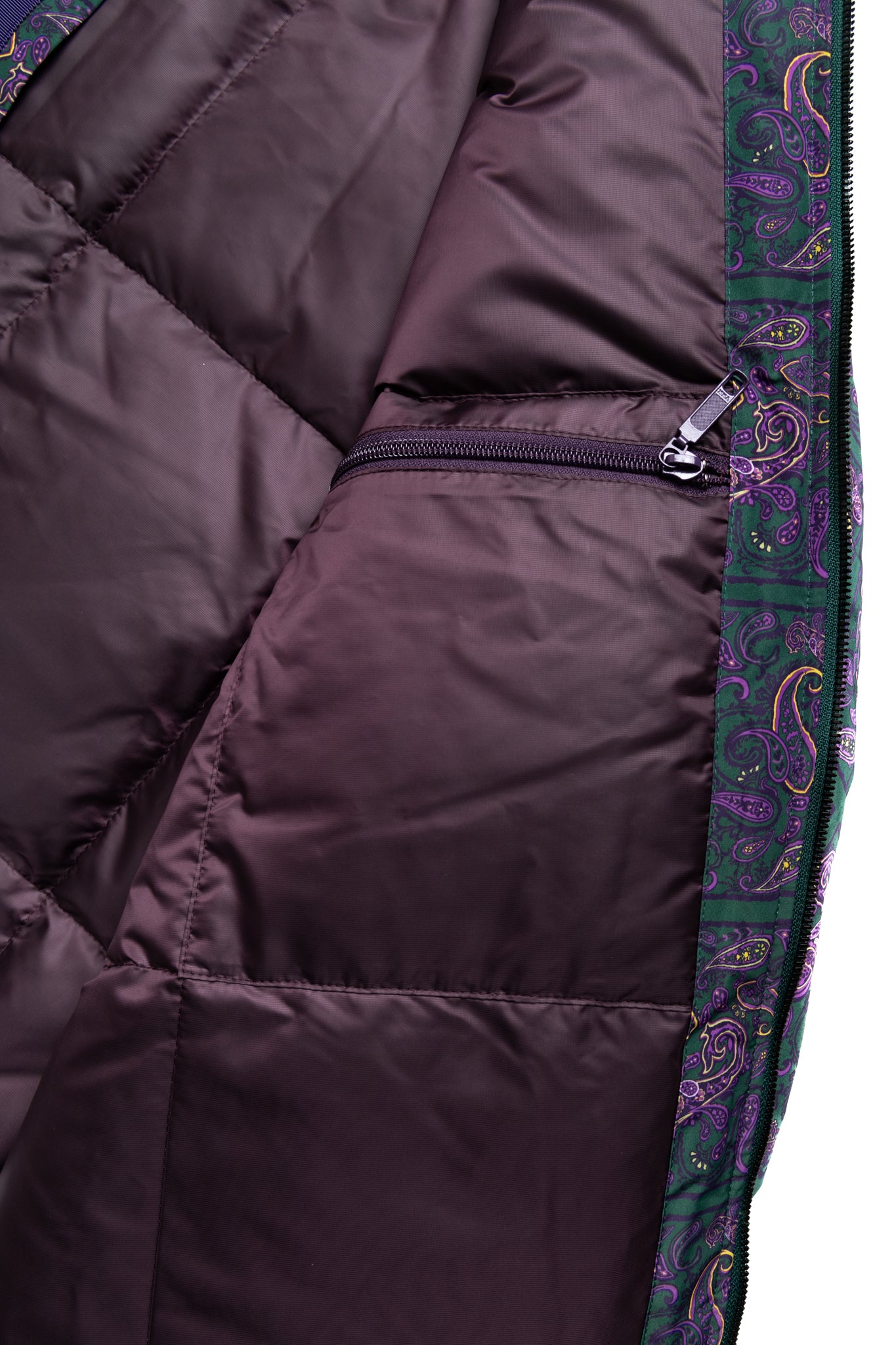 R.C. Down Jacket Poly Taffeta/Printed - Green Square